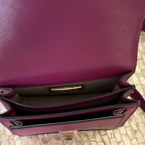 Valentino Berry Leather Crossbody with Gold Studs - Picture 3 of 6